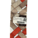 Hermes "Mors A Jouets Chemise" Orange Cuit, Beige and Corail Multi Silk Twilly Pair