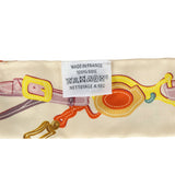 Hermes "Brides de Gala Applique Pique" Creme, Orange, Jaune Vif Multi Silk Twilly