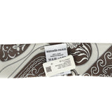 Hermes "Festival des Amazones" Craie, Brun Silk and Leather Fringe Twilly