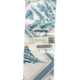 Hermes "Le Philateliste Du Faubourg" Bleu Moyen and Blanc Multi Silk Twilly Pair