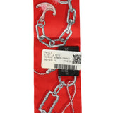 Hermes "C'est La Fete" Rose Bon Bon, Orange Multi Silk Twilly Pair