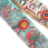 Hermes "Pony Pit Stop" Rose, Creme, Vert Silk Twilly Pair