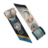 Hermes "C'est La Fete" Gris, Rose, Bleu Marine Multi Silk Twilly Pair