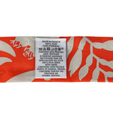 Hermes "Bouquet Final" Gris Perle and Vermillon Fringe Silk Twilly - Thumbnail View 4