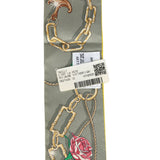 Hermes "C'est La Fete" Jaune Vif, Vert, Gris Multi Silk Twilly Pair