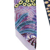 Hermes "Under the Waves" Mauve, Marine and Jaune Silk Twilly Pair - Thumbnail View 3