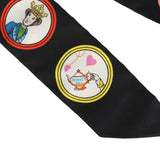 Hermes "Tea Time" Black, Rouge Multi Silk Twilly Pair - Thumbnail View 3