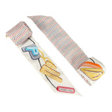 Hermes "Chevaloscope Neon" Blanc, Bleu and Rouge Kantha Silk Twilly Pair