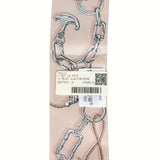 Hermes "C'est La Fete" Rose, Bleu Glacier Multi Silk Twilly Pair