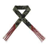 Hermes "Bouquet Final" Vert Loden and Black Fringe Silk Twilly - Thumbnail View 1