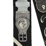 Hermes "Inventaire Poetique De Brides A Bloc" Gris, Creme and Black Multi Silk Twilly - Thumbnail View 3