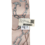 Hermes "C'est La Fete" Bleu Glacier, Rose Poudre and Gris Multi Silk Twilly - Thumbnail View 4