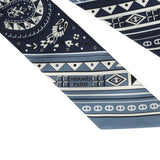 Hermes "Cheval De Coeur Bandana" Blue Jean, Marine and Blanc Multi Silk Twilly Pair - Thumbnail View 3