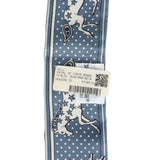Hermes "Cheval De Coeur Bandana" Blue Jean, Marine and Blanc Multi Silk Twilly Pair - Thumbnail View 5