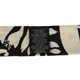 Hermes "Bouquet Final" Cream and Black Fringe Silk Twilly - Thumbnail View 4