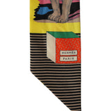 Hermes "Grand Theatre Nouveau" Jaune Vif, Vert and Rouge Multi Silk Twilly Pair - Thumbnail View 3