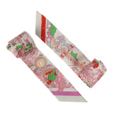 Hermes "Pony Pit Stop" Blanc, Rose and Multi Silk Twilly Pair - Thumbnail View 4