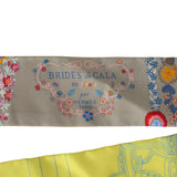 Hermes "Brides De Gala En Fleurs" Mastic, Jaune Vif, Multi Silk Twilly Pair - Thumbnail View 3