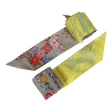 Hermes "Brides De Gala En Fleurs" Mastic, Jaune Vif, Multi Silk Twilly Pair - Thumbnail View 4