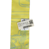 Hermes "Brides De Gala En Fleurs" Mastic, Jaune Vif, Multi Silk Twilly Pair - Thumbnail View 5