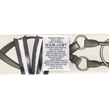 Hermes "Jumping Leather" Crème, Kaki and Beige Dore Fringe Silk Twilly - Thumbnail View 4
