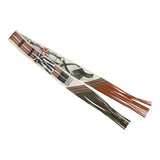 Hermes "Jumping Leather" Crème, Kaki and Beige Dore Fringe Silk Twilly - Thumbnail View 2