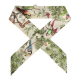Hermes "Equateur" Creme, Vert Multi Silk Twilly - Thumbnail View 1