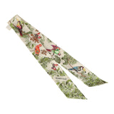 Hermes "Equateur" Creme, Vert Multi Silk Twilly - Thumbnail View 2