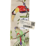 Hermes "Equateur" Creme, Vert Multi Silk Twilly - Thumbnail View 4
