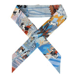 Hermes "En Liberte" Bleu, Rose, Brun Silk Twilly - Thumbnail View 1