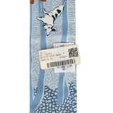 Hermes "En Liberte" Bleu, Rose, Brun Silk Twilly - Thumbnail View 4