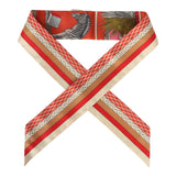Hermes "Grand Theatre Nouveau" Jaune Rouge, Rose, Multi Silk Twilly - Thumbnail View 1