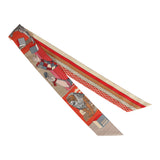 Hermes "Grand Theatre Nouveau" Jaune Rouge, Rose, Multi Silk Twilly - Thumbnail View 2