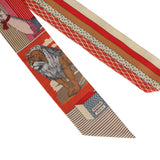 Hermes "Grand Theatre Nouveau" Jaune Rouge, Rose, Multi Silk Twilly - Thumbnail View 3