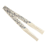 Hermes "Les Cles a Pois" Creme, Gris Perle, Multicolor Fringe Silk Twilly - Thumbnail View 2