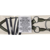 Hermes "Jumping Leather" Crème, Kaki and Beige Dore Fringe Silk Twilly - Thumbnail View 4
