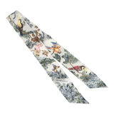 Hermes "Equateur" Gris Perle, Jaune, Vert Silk Twilly Pair - Thumbnail View 2