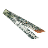 Hermes "A l'Ombre des Boulevards" Blanc, Vert, Gris Silk Twilly Pair - Thumbnail View 2