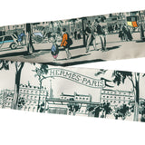 Hermes "A l'Ombre des Boulevards" Blanc, Vert, Gris Silk Twilly Pair - Thumbnail View 3