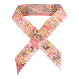Hermes "City of Lights" Jaune Rouge, Rose, Multi Silk Twilly Pair - Thumbnail View 1