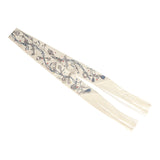 Hermes "Les Cles a Pois" Creme, Gris Perle, Multicolor Fringe Silk Twilly - Thumbnail View 2