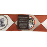 Hermes "Colliers et Chiens Forever" Black, Blanc, Caramel Leather Trim Silk Twilly - Thumbnail View 4