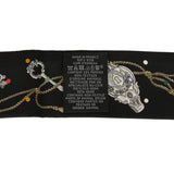 Hermes "Les Cles a Pois" Black, Multicolore, White Fringe Silk Twilly - Thumbnail View 4