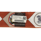 Hermes "Colliers et Chiens Forever" Black, Blanc, Caramel Leather Trim Silk Twilly - Thumbnail View 4