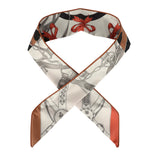 Hermes "La Promenade Du Matin Forever" Barenia, Brique, Black Leather Trim Silk Twilly - Thumbnail View 1