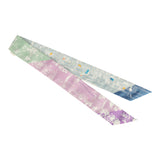 Hermes "A l'Ombre des Boulevards" Blanc, Vert, Mauve Multi Silk Twilly - Thumbnail View 2