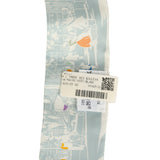 Hermes "A l'Ombre des Boulevards" Blanc, Vert, Mauve Multi Silk Twilly - Thumbnail View 4