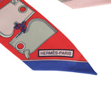 Hermes "Camails" Grenadine, Vert, Rose Multi Silk Twilly - Thumbnail View 3