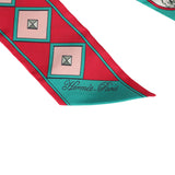 Hermes "Les Nouveaux Amoureux de Paris" Rose, Menthol, Bordeaux, Multi Silk Twilly Pair - Thumbnail View 5