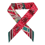 Hermes "Les Nouveaux Amoureux de Paris" Rose, Menthol, Bordeaux, Multi Silk Twilly Pair - Thumbnail View 6